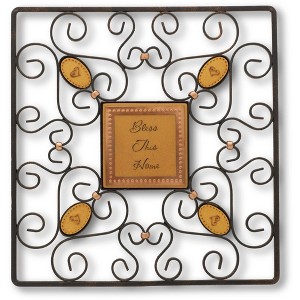 Pavilion Gift Company - Bless this home - 12" x 12" Square Wall Hanging - Wall Sign Panels - 1 of 3