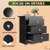 GALAXHERO Tall Nightstand with Charging Station, Wood Nightstand with 3 Drawers, End Table for Bedroom and Dorm, with 2 USB Ports and 2 AC Outlets - 4 of 4
