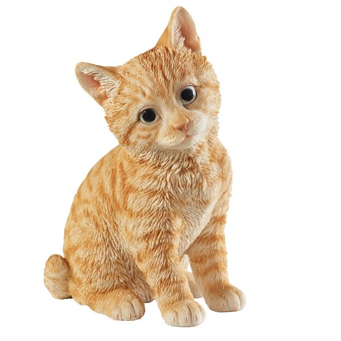 Collections Etc Hand-painted Orange Tabby Sitting Kitten Statue No Size ...