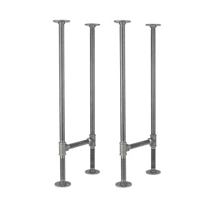 Pipe Decor 3/4 in. H Pipe Round Flange Console Table Legs-13.25 in. Wide - 1 of 4