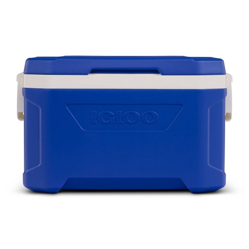 Igloo Latitude 52qt Cooler - Blue: 85-Can Capacity, One-Hand Opening, Cup Holder