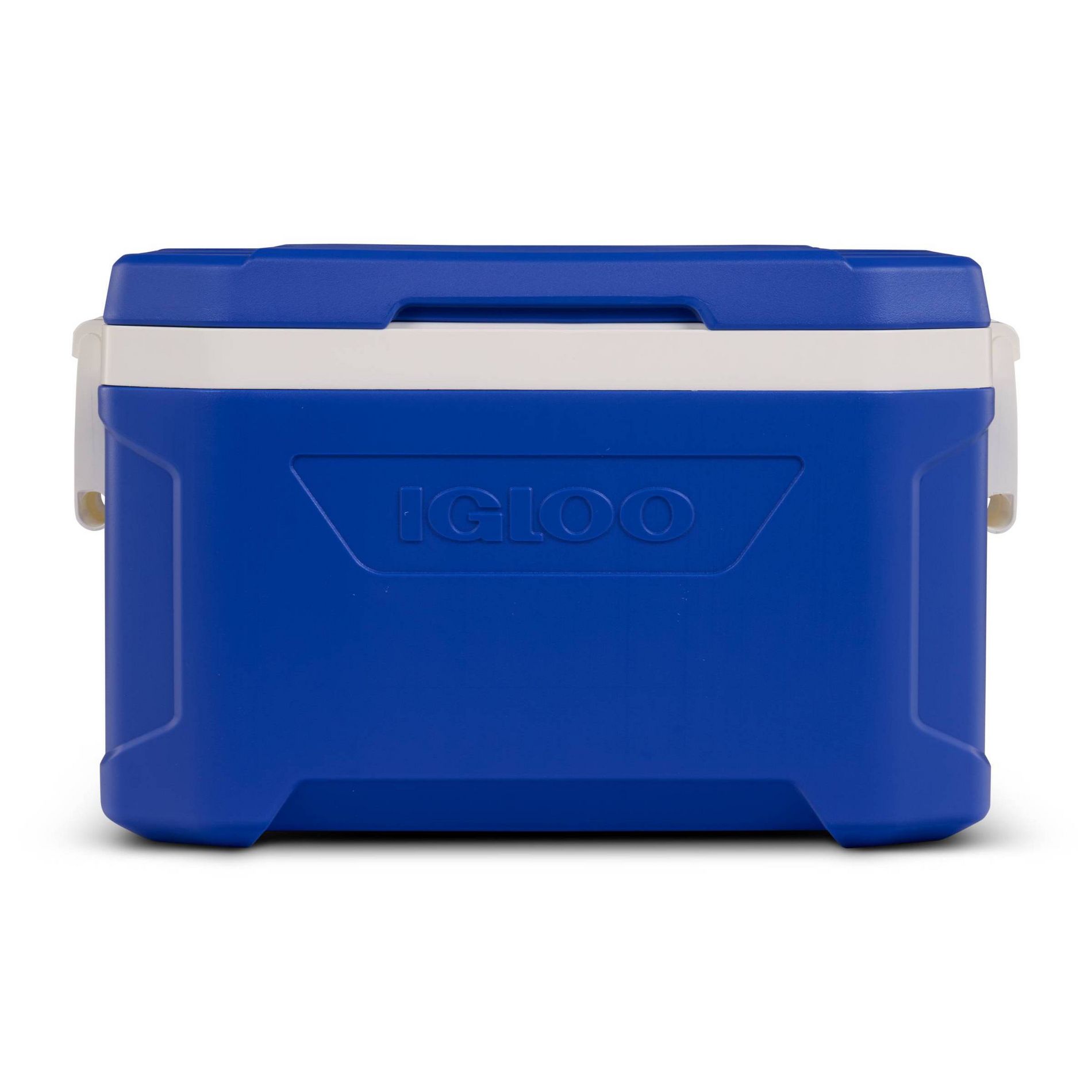 Igloo Latitude 52qt Cooler - Blue: 85-Can Capacity, One-Hand Opening, Cup Holder