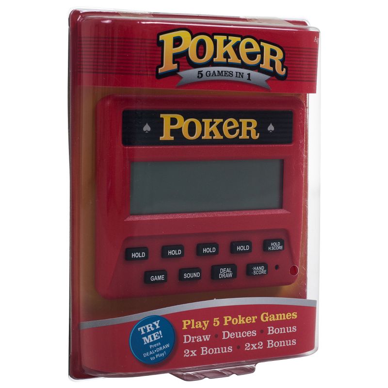 Trademark Poker Handheld Battery-Operated Electronic 5-in-1 Poker Game, 4 of 6