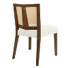 Okak Set of 2 Upholstered Rattan Woven Back Dining Chair Without Arm,Wooden Accent Dining Chairs for Dining Room,Kitchen - 4 of 4