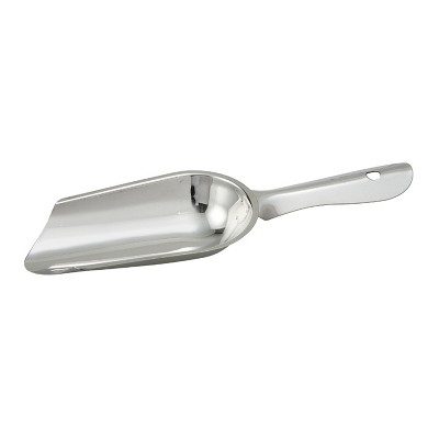 Popcorn Scoop Stainless Steel Ice Scoop, Metal Ice Scoop, Ice Scooper Stainless Steel U Shaped Sturdy Food Grade Ice Bucket Scoop For Home Hotel Restaurant(True Color Silver Ice Bucket