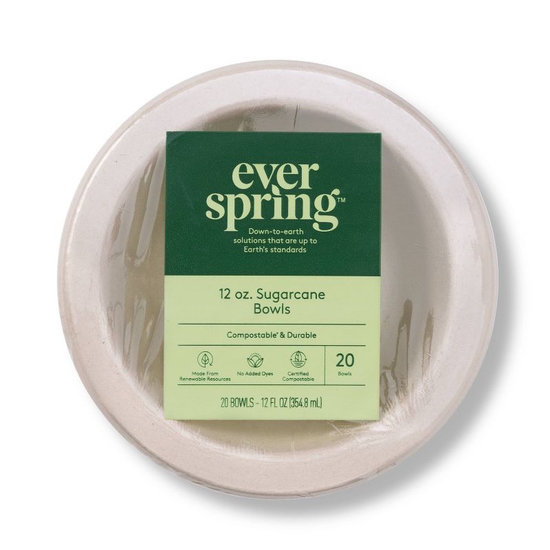 Disposable Bowls - 20ct/12oz - Everspring&#8482;, 1 of 6