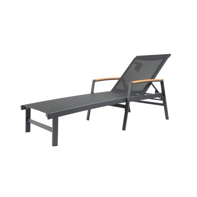 Outdoor Lounge Chairs with Adjustable Backrest and Mesh Seat, Chaise Lounge Chair for Patio or Poolside Comfort-Maison Boucle