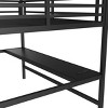 TopComfy Beds Queen Size Loft Bed Black Heavy Duty Bedroom Furniture Metal Frame Multifunctional Compact for Bedroom, Black, 63"*68.9"*95.68" - 3 of 4