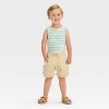Grayson Mini Toddler Boys' French Terry Pull-On Cargo Shorts - Beige - 3 of 3