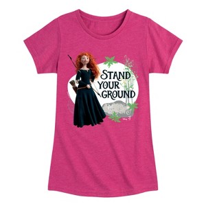 Girls' - Disney - Brave Merida Stand Your Ground Fitted Short Sleeve Graphic T-Shirt - 1 of 4