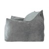SKRAN 2 Seater Oversized Bean Bag Chair with Armrests for small space Living Room, Bedroom,   Gray - 4 of 4
