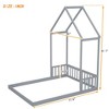 Twin House-shaped Roof Headboard Floor Bed Constructed for Durability - 3 of 3