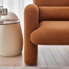 34"Lamb Fleece Fabric Sofa, Modern Single Sofa with Support Pillow for Apartment, Office, Living Room & Bedroom, Tool-Free Assembly.(Dark Orange) - 3 of 4