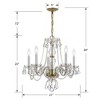 Crystorama Lighting Traditional Crystal 5 - Light Chandelier in  Polished Brass - 3 of 4