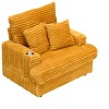 NicBex Couches for Living Room 39" Single Chaise Lounge Chair Corduroy Upholstered Sofa Sleeper Chair with Ottoman and Cup Holders - 3 of 4