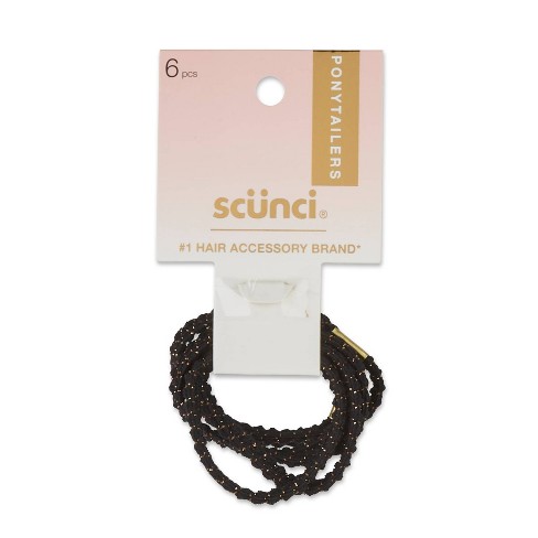 Scunci Nylon Elastic Hairbands With Larger Opening and Better Stretch for  Extra-Thick Hair in Black, 10ct
