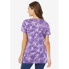 Woman Within Perfect Printed Short-Sleeve V-Neck Tee - 3 of 4