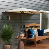 Outsunny Half Umbrella Outdoor Patio Umbrella, UPF 30+ Small Balcony Umbrella, Vented Tiltable Half Patio Umbrella with Crank 8 Ribs - 2 of 4
