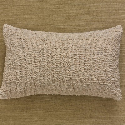 Split P Metallic Pucker Pillow Cover in Natural
