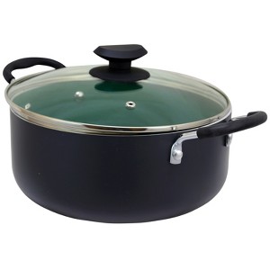 Gibson Eco-Friendly Home Hummington 5 Quart Green Ceramic Non-Stick Dutch Oven with Lid in Matte Grey - 1 of 4