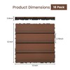 18 Pack Co-Extruded Wood Plastic Interlocking Deck Tiles,12"x12" Patio Floor Decking Tiles, Maintance Free,Mahogany - 2 of 4