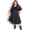 Women's Plus Size Paris Days Dress - navy | CITY CHIC - 2 of 4