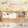 NicBex Twin/Full Low Profile Platform Bed Frame with Storage & Detachable Fence,Modern Toddler Bed for Bedroom,Kids Room - 4 of 4
