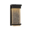 ALOADECOR 1-Light H12 in Modern Seeded Glass Integrated LED Outdoor Wall Sconce with Dusk to Dawn Sensor in Matte Black for Porch Patio - 3 of 4