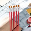 Unique Bargains Flat Brush for Watercolor Nylon Metal Plastic 6 Pcs - 2 of 3