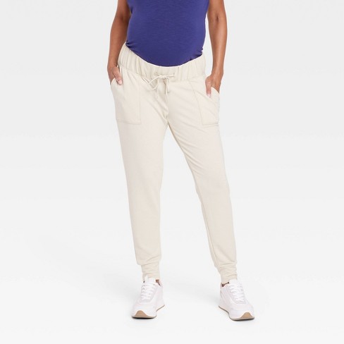 Knit Maternity Jogger Pants - Isabel Maternity by Ingrid & Isabel™ Beige XXL