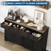 1 Particleboard Sideboard 15Mm E1 4-Door 3-Drawer Dining Cabinet with Durable Construction, Spacious Storage, Stylish Design, Easy Assembly - 4 of 4