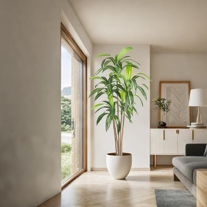 70" Artificial Dragon Tree in Pot, Fake Plant Decoration for Living Room, Balcony, Bedroom, Office - 1 of 4