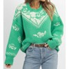 Women's Vintage Rose Sweater - Bailey Rose - 3 of 4