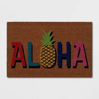 1'6"x2'6" 'Aloha' Pineapple Coir Doormat - Sun Squad™