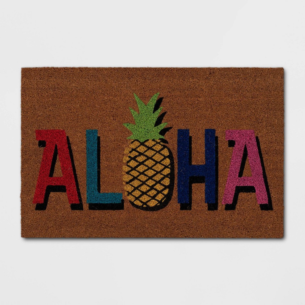 1'6"x2'6" 'Aloha' Pineapple Doormat - Sun Squad?