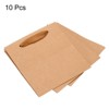 Unique Bargains Square Paper Bag with Handle Bouquet Packaging Gift Bag for Party Favor Brown 8''x8''x8'' 10 Pcs - image 3 of 4