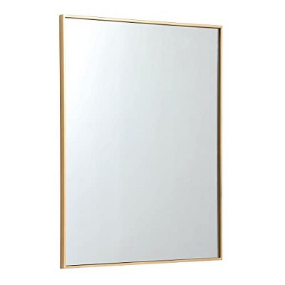 Elegant Blue Silver Rectangular Wall Mirror 30" x 36"