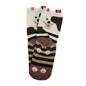 Cute Dog Patterned Crew Socks from the Sock Panda (Women - Adult Medium) - 1 of 3