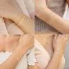 Gold Bracelets for Women, 14K Dainty Gold Plated Stackable Bracelets for Women Trendy Waterproof CZ Tennis Bracelet - 4 of 4