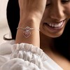 Ross-Simons 1.80 ct. t.w. Garnet Heart Paper Clip Link Toggle Bracelet in Sterling Silver - 2 of 3