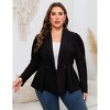 Clearlove Women Casual Blazer Open Front Long Sleeve Work Office Cardigan Jackets - 2 of 4