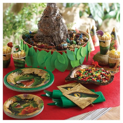 Dino-Mite Dessert Plates 8ct Birthday Party Supplies - The Party Place