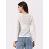 Allegra K Women's Tie Front Bell Long Sleeve Lace Shrug - 3 of 4