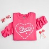 Simply Sage Market Women's Graphic Sweatshirt Love Heart Outline - 3 of 3