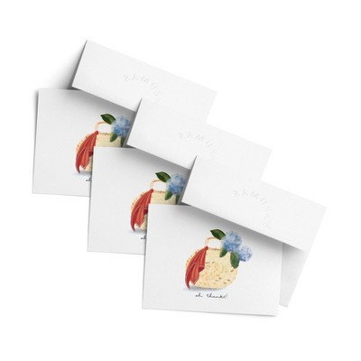 Thank You Greeting Card Pack (3ct) "Oh Thanks Hydrangea Basket" by Ramus & Co