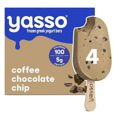 Yasso Frozen Greek Yogurt - Coffee Chocolate Chip Bars - 4ct
