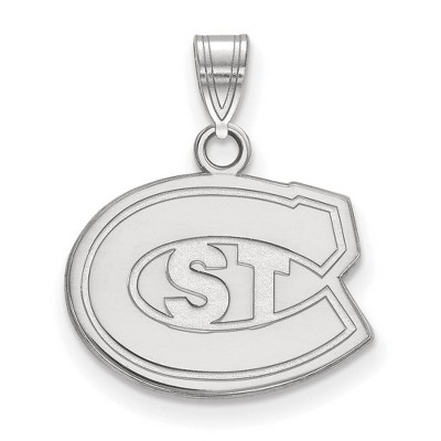 Black Bow Jewelry 14k White Gold St. Cloud State Huskies NCAA Small Pendant