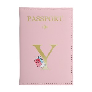 Unique Bargains Durable Letter Pattern Passport Holder 1 Pc - 1 of 4