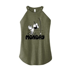 Women's - Peanuts - Lucy Monday Graphic High Neck Tank - 1 of 4