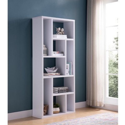 NicBex Bookcases for Living Room 4-Tier 65.25" H Display Storage Cabinet 2-Toned Bookcase with 4 Shelves for Home Office